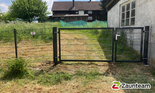 Doppelstabmattentor 2-flüglig wurde in Heimenkirch von Zaunteam Allgäu, Bad Hindelang - Unterjoch im Jahr 2023 erstellt.