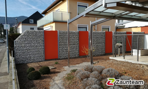 Gabionen Kombination wurde in Neustadt an der Weinstraße von Zaunteam Kaiserslautern, Kaiserslautern im Jahr 2019 erstellt.