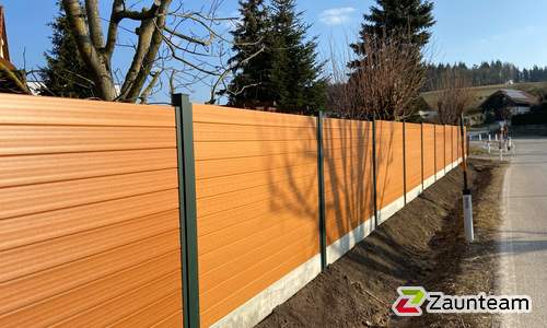 WPC-Lärmschutz wurde in Krenglbach von Zaunteam Haunschmid, Ardagger im Jahr 2024 erstellt.