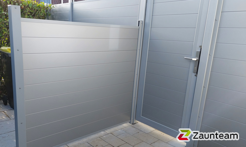 Aluminium Sichtschutz wurde in Heiden von Zaunteam Hohe Mark, Hamminkeln im Jahr 2023 erstellt.