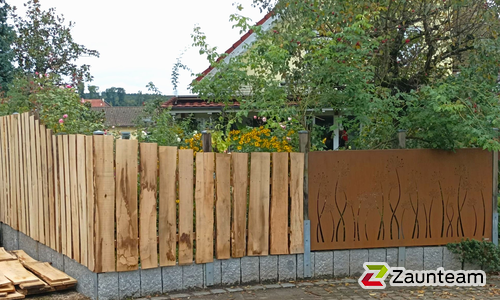 Holz Sichtschutz Western wurde in Jestetten von Zaunteam Granacher, Lauchringen im Jahr 2025 erstellt.