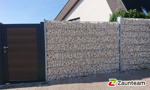 Gabionen Kombination wurde in Pforzheim von Zaunteam Pforzheim, Neuhausen im Jahr 2023 erstellt.