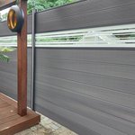 BPC Sichtschutz Nordheim Aluminiumpfosten 70 x 70 mm einbetoniert wurde in Stadtlohn von Zaunteam Hohe Mark, Hamminkeln im Jahr 2024 erstellt.