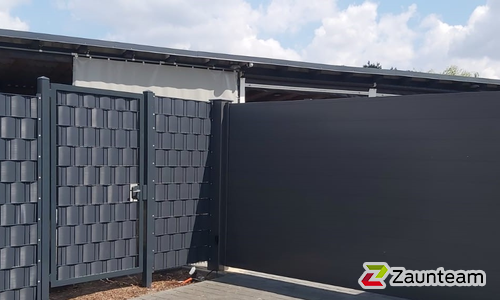 Aluminium Tor 1-flüglig wurde in Treuenbrietzen von Zaunteam Fläming, Coswig im Jahr 2021 erstellt.