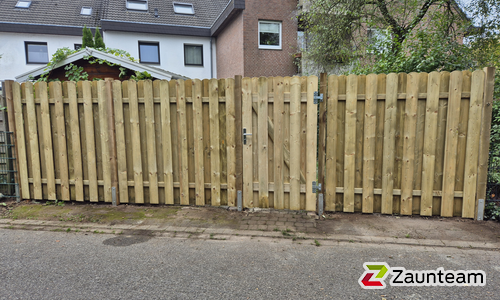 Holz Sichtschutz wurde in Hamminkeln von Zaunteam Hohe Mark, Hamminkeln im Jahr 2025 erstellt.