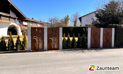 Cortenstahl Sichtschutz wurde in Sonthofen von Zaunteam Allgäu, Bad Hindelang - Unterjoch im Jahr 2024 erstellt.