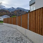 Schallschutzzaun Holz wurde in Sevelen von Zaunteam Werdenberg, Werdenberg im Jahr 2025 erstellt.