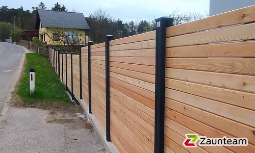 Holz Sichtschutz Rhombus wurde in Hart von Zaunteam Schneebergland, Gloggnitz im Jahr 2026 erstellt.