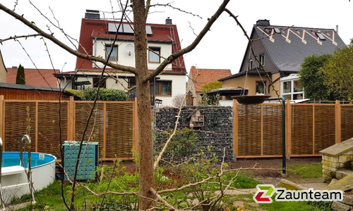 Weidenzaun Exclusiv wurde in Schkeuditz von Zaunteam Leipzig, Leipzig im Jahr 2024 erstellt.