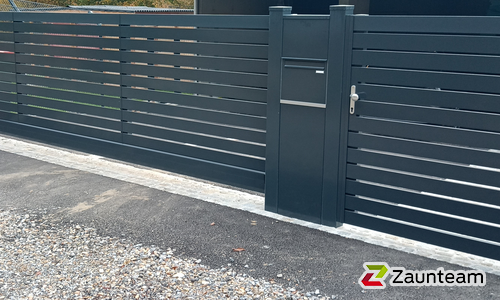 Schiebetor Aluminium wurde in Graz von Zaunteam Oststeiermark, Grafendorf bei Hartberg im Jahr 2024 erstellt.