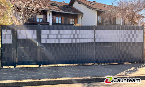 Flechtfix Vario Sichtschutz RAL Standardfarben wurde in Sonthofen von Zaunteam Allgäu, Bad Hindelang - Unterjoch im Jahr 2025 erstellt.