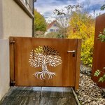 Cortenzaun, Pfosten einbetoniert wurde in Liestal von Zaunteam Nordwest, Niederdorf im Jahr 2025 erstellt.