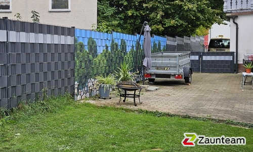 Flechtfix Vario Sichtschutz bedruckt wurde in Zwiesel  von Zaunteam Regen, Regen im Jahr 2026 erstellt.