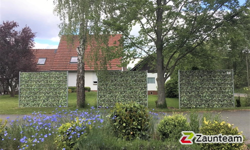 Flechtfix Vario Sichtschutz bedruckt wurde in Hüllhorst von Zaunteam Kischkel, Lübbecke im Jahr 2020 erstellt.