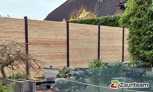 Holz Sichtschutz Rhombus wurde in Hamminkeln von Zaunteam Hohe Mark, Hamminkeln im Jahr 2025 erstellt.