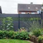 System WPC Sichtschutz, Platinum XL mit Alupfosten einbetoniert wurde in Schermbeck von Zaunteam Hohe Mark, Hamminkeln im Jahr 2025 erstellt.