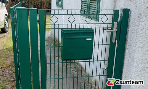 Deko-Doppelstabmatten Tor 1-flüglig wurde in St. Ruprecht an der Raab von Zaunteam Oststeiermark, Grafendorf bei Hartberg im Jahr 2023 erstellt.