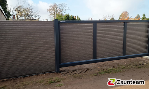 Schiebetor Aluminium wurde in Dessau-Rosslau von Zaunteam Fläming, Coswig im Jahr 2025 erstellt.