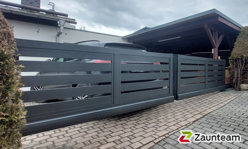 Schiebetor Aluminium wurde in Ronneburg von Zaunteam Ostthüringen, Meuselwitz im Jahr 2023 erstellt.
