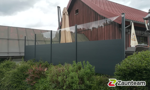 Aluminium Sichtschutz wurde in Oberstaufen-Steibis von Zaunteam Allgäu, Bad Hindelang - Unterjoch im Jahr 2021 erstellt.