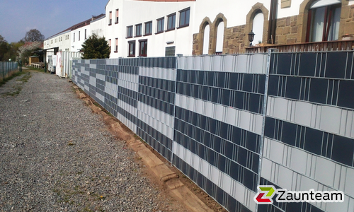 Flechtfix Vario Sichtschutz bedruckt wurde in Gochsheim von Zaunteam Main-Rhön, Euerdorf im Jahr 2014 erstellt.