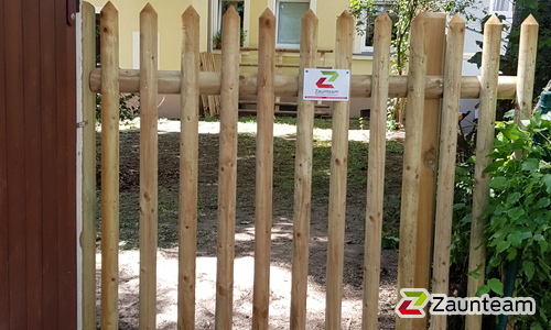 Palisadenzaun, weitere Modelle wurde in Leipzig von Zaunteam Leipzig, Leipzig im Jahr 2025 erstellt.