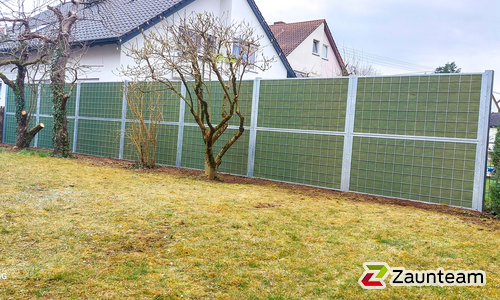 Schallschutzzaun Noistop Steel wurde in Pleidelsheim von Zaunteam Neckar-Enz, Bietigheim-Bissingen im Jahr 2026 erstellt.