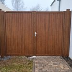 Aluminium Sichtschutztor 2-flüglig wurde in Waldmohr von Zaunteam Saar-Pfalz, Bruchmühlbach-Miesau im Jahr 2026 erstellt.