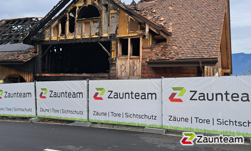 Expresszaun mit Recycling-Fuss wurde in Frümsen von Zaunteam Werdenberg, Werdenberg im Jahr 2025 erstellt.