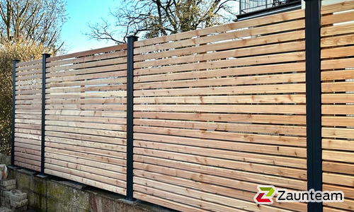 Holz Sichtschutz Rhombus wurde in Ulm von Zaunteam Ulm, Lonsee im Jahr 2025 erstellt.