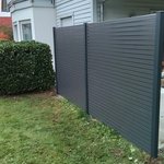 Alu Varioprofil Rhombus 80, Aluminiumpfosten vierkant 65 x 65 mm einbetoniert wurde in Rangendingen von Zaunteam Zollernalb, Burladingen-Ringingen im Jahr 2025 erstellt.