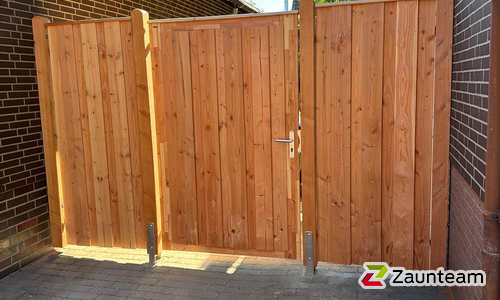 Holz Sichtschutz Spiez wurde in Nienstädt von Zaunteam Schaumburger Land, Stadthagen im Jahr 2023 erstellt.