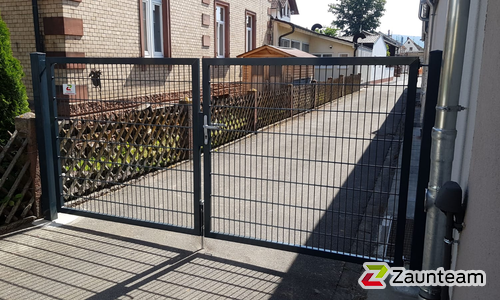 Doppelstabmattentor 2-flüglig wurde in Amorbach  von Zaunteam Westfranken, Eichenbühl im Jahr 2020 erstellt.
