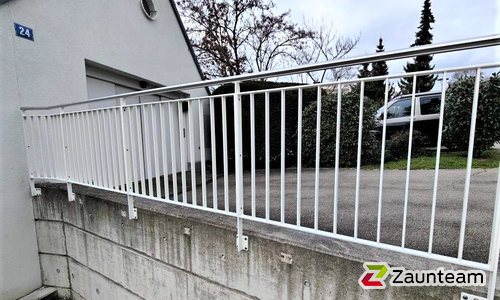Staketengeländer mit Handlauf wurde in Zollikon von Zaunteam Zürich Oberland GmbH, Gutenswil im Jahr 2023 erstellt.