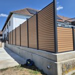 BPC Sichtschutz Eldrum Aluminiumpfosten 90 x 90 mm mit Fussplatte wurde in 4283 von Zaunteam Unteres-Mühlviertel, Bad Zell im Jahr 2026 erstellt.