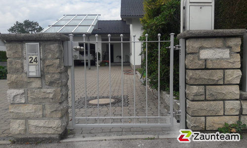 Klassikzauntor 1-flüglig wurde in Biessenhofen von Zaunteam Allgäu, Bad Hindelang - Unterjoch im Jahr 2019 erstellt.