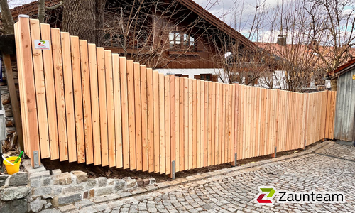 Holz Sichtschutz wurde in Immenstadt von Zaunteam Allgäu, Bad Hindelang - Unterjoch im Jahr 2024 erstellt.