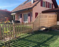 Holz Sichtschutz wurde in Pompaples von Swissclôture Nord Vaudois, Pomy im Jahr 2021 erstellt.