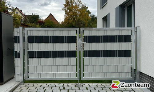 Flechtsichtschutztor 2-flüglig wurde in Bad Boll von Zaunteam Fenzhöfe Oberwälden, Oberwälden im Jahr 2025 erstellt.