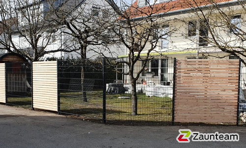 Holz Sichtschutz Rhombus wurde in Langenau von Zaunteam Ulm, Lonsee im Jahr 2026 erstellt.