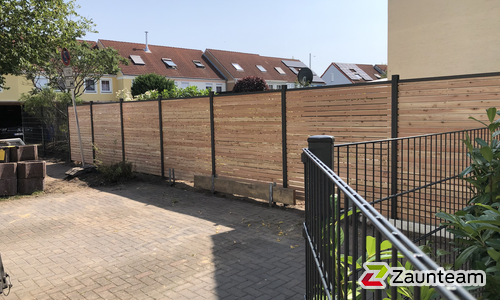 Holz Sichtschutz Rhombus wurde in Groß Machnow von Zaunteam Pasewalk, Pasewalk im Jahr 2025 erstellt.