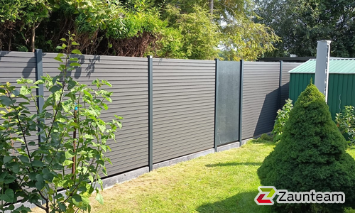 System Alu Sichtschutz, Rhombus mit Alupfosten einbetoniert wurde in Raguhn- Jeßnitz von Zaunteam Fläming, Coswig im Jahr 2025 erstellt.