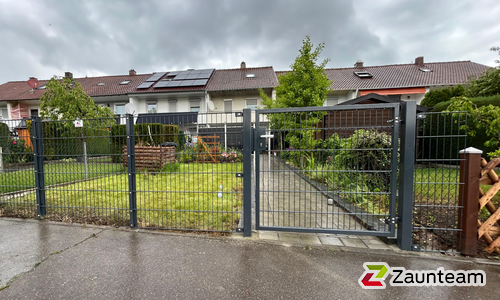Doppelstabmattentor 1-flüglig wurde in Riedlingen von Zaunteam Oberschwaben, Obermarchtal im Jahr 2025 erstellt.