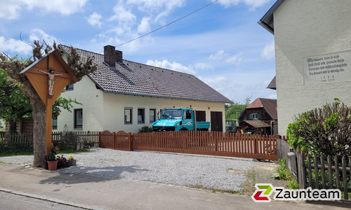Schiebetor Aluminium wurde in Alteshausen von Zaunteam Allgäu, Bad Hindelang - Unterjoch im Jahr 2024 erstellt.