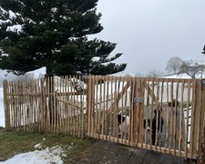 Kastanienzaun wurde in Oberegg von Zaunteam Appenzellerland, Wasserauen im Jahr 2025 erstellt.