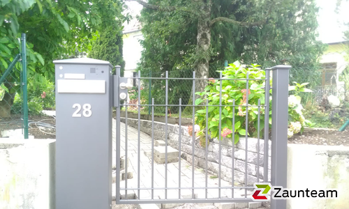 Klassikzauntor 1-flüglig wurde in Kaufbeuren von Zaunteam Allgäu, Bad Hindelang - Unterjoch im Jahr 2018 erstellt.