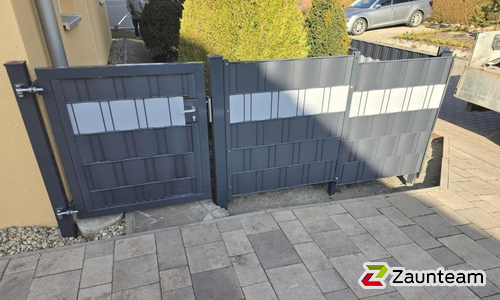 Flechtsichtschutztor 1-flüglig wurde in Halle von Zaunteam Halle, Halle im Jahr 2026 erstellt.