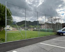 Ballfang Diagonal verzinkt / Rohrpfosten verzinkt wurde in Appenzell / Steinegg von Zaunteam Appenzellerland, Wasserauen im Jahr 2024 erstellt.