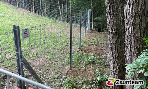 Knotengitter leicht mit Z-Profilpfosten wurde in Haidershofen  von Zaunteam Haunschmid, Ardagger im Jahr 2026 erstellt.