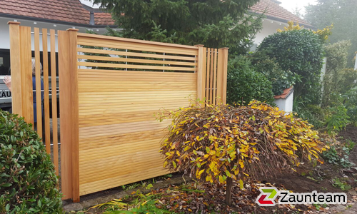 Holz Sichtschutz wurde in Küssaberg von Zaunteam Granacher, Lauchringen im Jahr 2015 erstellt.